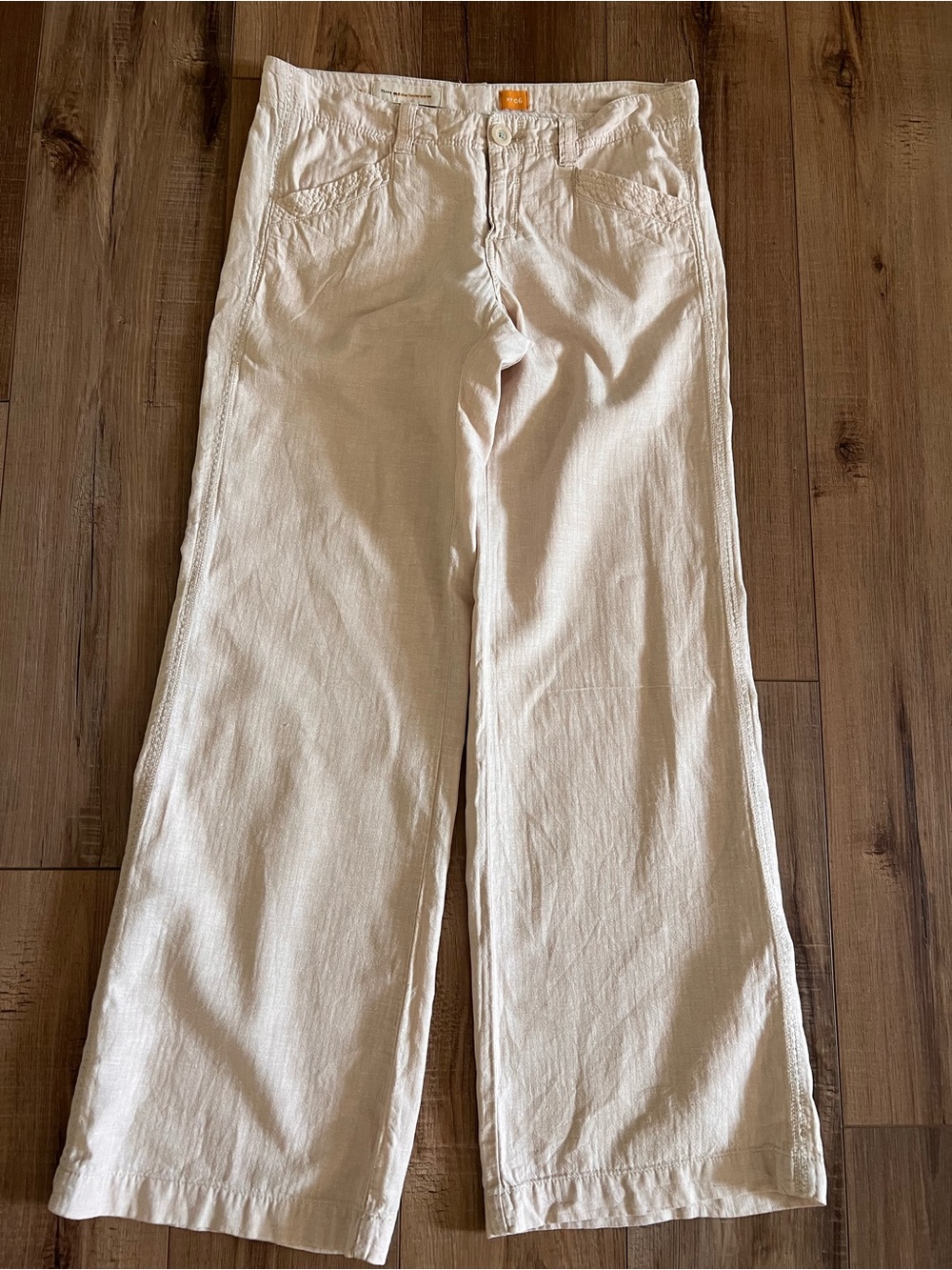 Anthropologie Pilcro and Letterpress Linen/Cotton Blend Pants Size 6 Wide Leg